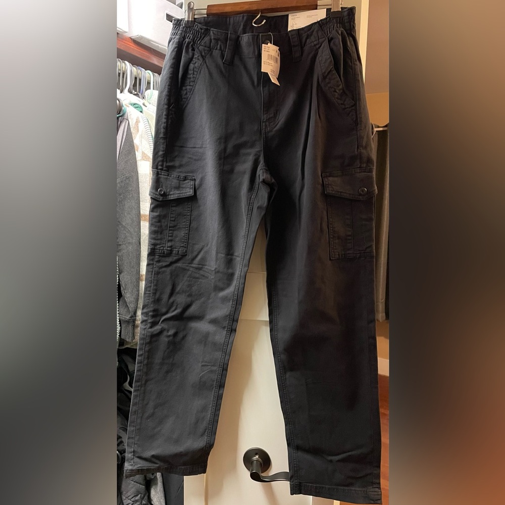 Black American Eagle High-Rise Straight Pants - Black
